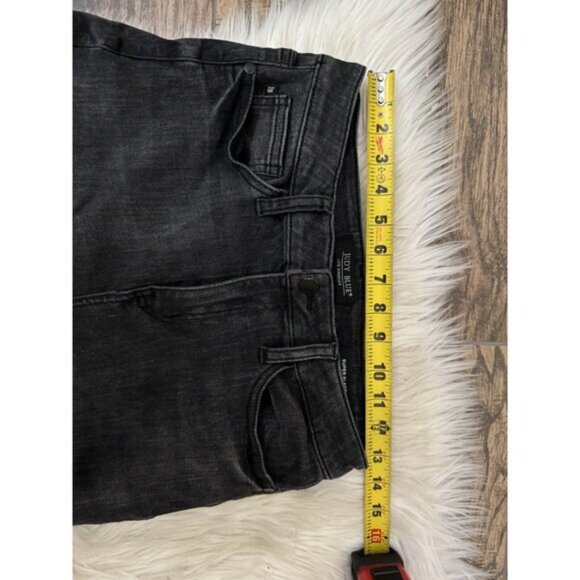 Judy Blue Size 5/27 Storm Chaser Super Flare Jeans Black Raw‎ Hem Stretch - Picture 6 of 9